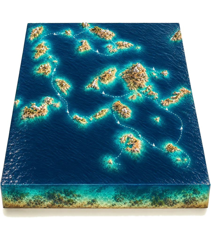 Map of the Cyclades: Mykonos, Syros, Paros, Antiparos, Naxos, Koufonisia, Amorgos, Ios, Santorini, Folegandros, Milos, Sifnos