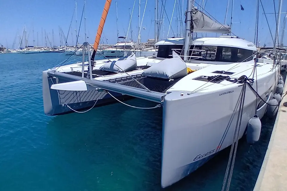 La Vita E Bella, Excess 14 catamaran for charter in Rhodes, real photo