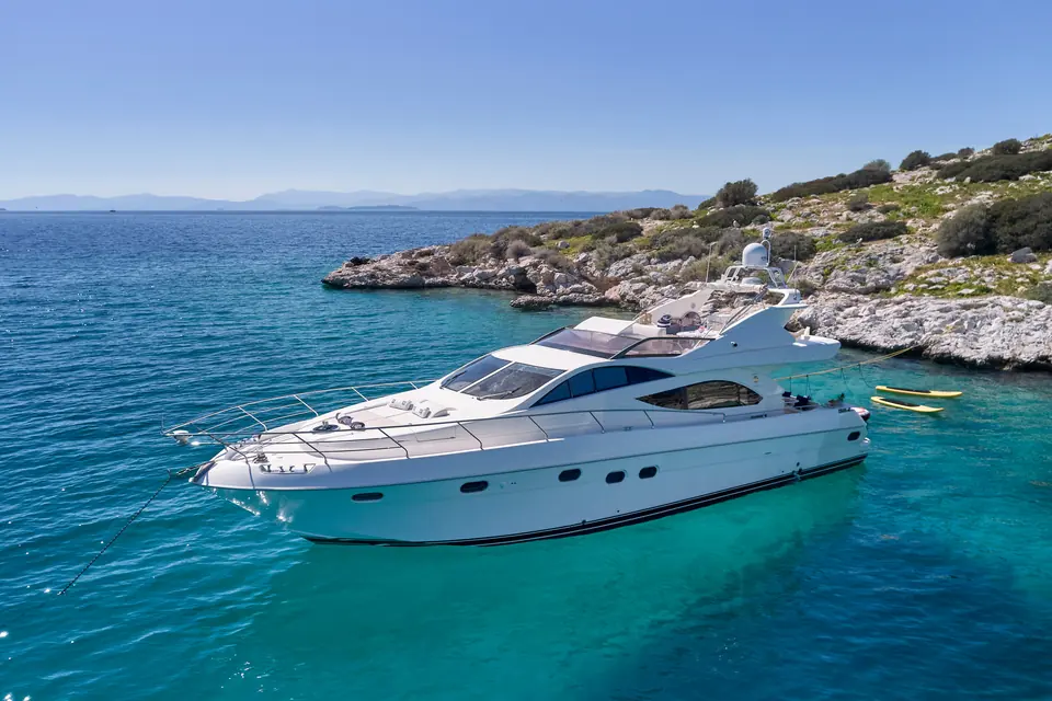 Lady L, Altamar 64 motor yacht for charter in Athens, real photo