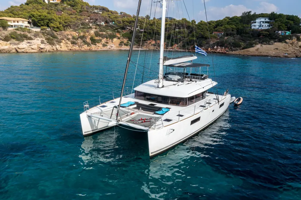 Moya, Lagoon 560 catamaran for charter in Athens, real photo