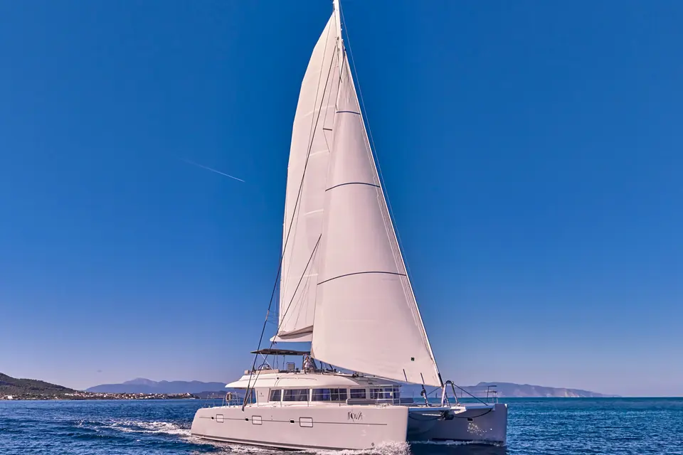 Nova, Lagoon 620 catamaran for charter in Athens, real photo